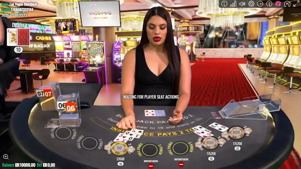 Live Blackjack Las Vegas Gameplay Screenshot
